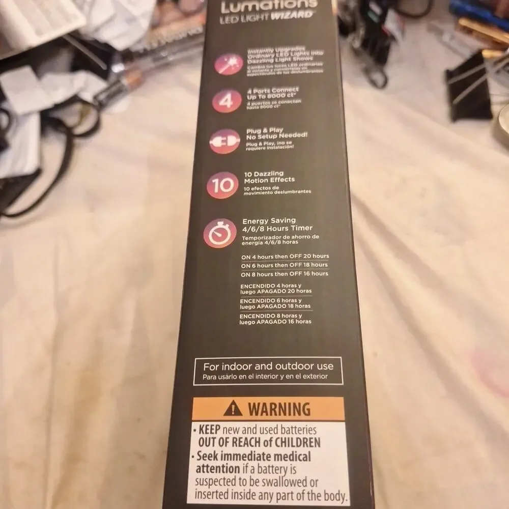Lumations LED Light Wizard 4 Port Connector Plug Play Light Show Remote NIB